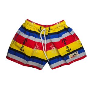 กางเกงขาสั้นเด็กชาย-หญิง (PJJ) พิมพ์ลายน่ารักสดใส เอวยืดมีเชือก ผ้าดี สีไม่ตก