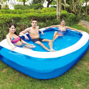 Available Stock Child Play Swimming Pool Paddling Thickened Square Swimming Pool Summer Party Supplies (110cm/128cm/150cm for Kids) (181cm/200cm for Family)