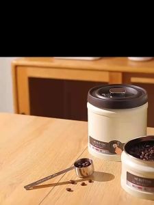 Coffee Bean Vacuum Sealed Tank Stainless Steel Grain Tea Nut Storage Vacuum Airtight Sealed Cans Kitchen Storage Organizer