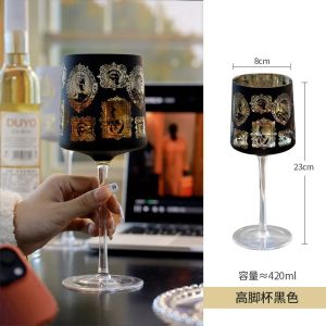 Sacesr Creative Red Wine Glass Large Capacity High Temperature Resistance Liquor Glass High Footed Glasses Premium Champagne Tall Cup J6H9P