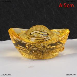 [COD] ZHONGYI0 Chinese Feng Shui Yuan Bao Dragon Pattern Ingot Lucky Blessing Home Ornament