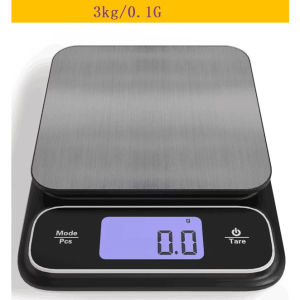 6kg/0.5g Waterproof Rechargeable Coffee Drip Scale Digital Scale Digital LED Display Kitchen scale No battery required