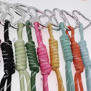 Chocolate Keychain Lovely Sausage Dog Keyring Nylon Rope Pendant Car Key Chain Bag Decorations for Woman and Girl