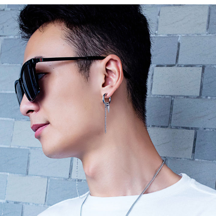 Korean Earrings Men - Etsy