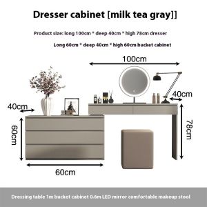 Dressing Table Luxury Embedded Dressing Table Storage Cabinet Integrated With Multifunctional escopic Design