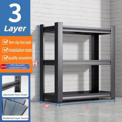 3-6 Tier Heavy Duty Boltless Rak Storage | Metal storage rack Adjustable Rak Dapur & Kitchen | Metal Warehouse Rack Besi Serbaguna Bertingkat