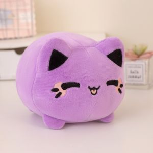 GOXBERK Pink Peachy Black Cat Stuffed Stuffed Animals Cute Plushie Kitten Plush Toys Children Student Kawaii Cat Soft Dolls For Girl Friends