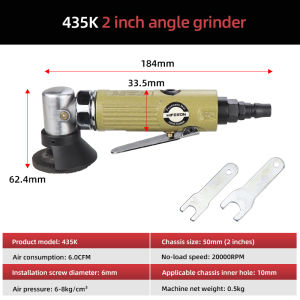 HIFESON 2-inch pneumatic angle grinder Mini cutting grindering machine