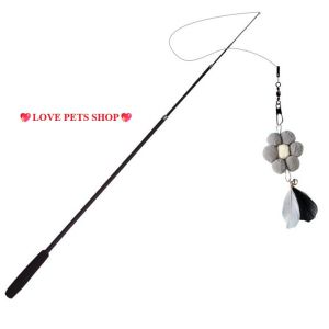Cần câu mèo gắn bông hoa lông vũ siêu dài 1.8m (mẫu mới) - Love Pets Shop
