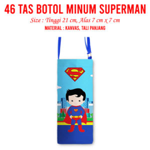 Tas Botol Minum Bahan Kanvas Seri Superhero Sarung Botol Minum Anak Aneka Karakter Souvenir Gift
