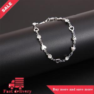 [COD]Flash Delivery Love Heart Crystal Bracelet For Women Korean Charm Sparkling Adjustable Elegant Chain Bracelets Accessories Jewelry