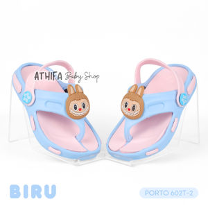 Sandal Anak Perempuan Tali Belakang Bayi Balita 6-12 Bulan 1 2 3 Tahun Porto 602T Pink BIRU