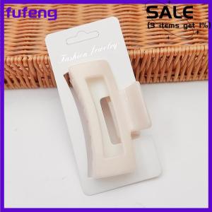 fufeng 50pcs Display Cards For Hair Claw Clip Paper Card Headdress Card Hair Decoration Package DIY Jewelry Cardboard Package Hair Clips Craft Hang Tag Card