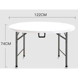KT WARE 4ft 5ft Round Foldable Banquet Table Portable Round Multifunctional Dining Table Meja Lipat Bazaar Serbagun
