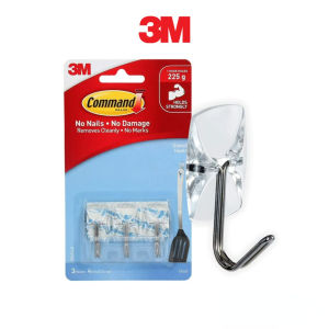 3M Command™ 17067CLR Small Wire Hooks - Damage Free Removable Strong Utensil Hooks (Holds up to 225gm)