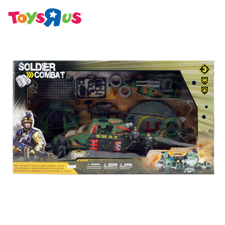 The Great Value Toys Soldier Combat Military Vehicle Playset - S.W.A.T Battle Helicopter
