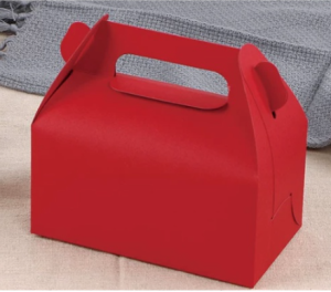 [SG INSTOCK] Brown Curved Kraft Box with Handle with Window White