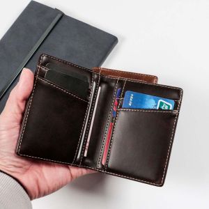 HEFEI Casual Creative Design Mini Money Bag PU Leather ID Card cover With Photo Holders Men Wallet Card Case Coin Purse Business Card Holder