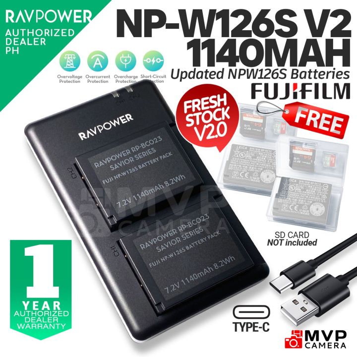 RAVPOWER NP-W126 NP-W126S NPW126S 126 126S Battery Charger Fuji