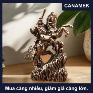 【CANAMEK】 Trang Trí Nội Thất Thủ Công Mỹ Nghệ Đồng Trung Quốc Thiên Chúa Của Sự Giàu Có Cưỡi Ngựa Quan Công Tượng Phụ Kiện Đồng Văn Phòng Bàn Trang Trí Nội Thất
