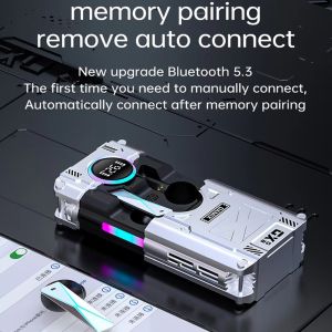 GARJLZ168 อินเอียร์ ชุดหูฟังบลูทูธไร้สาย กันน้ำกันน้ำได้ ระบบควบคุมแบบสัมผัส หูฟังเวลาแฝงต่ำ ที่มีคุณภาพสูง โทรเอชดี ชุดหูฟังบลูทูธ5.3 TWS