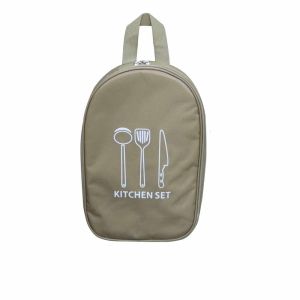 MUQZI Large Capacity Camping Cookware Bag No Tableware Multi-layer Picnic Cooking Bag Portable Container Bag Kitchen Utensil Storage Bag Outdoor Camping Supplies