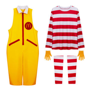 McDonald Performance wear Cosplay McDonalds L Uncle cos Costume for a clown character at a masquerade ball