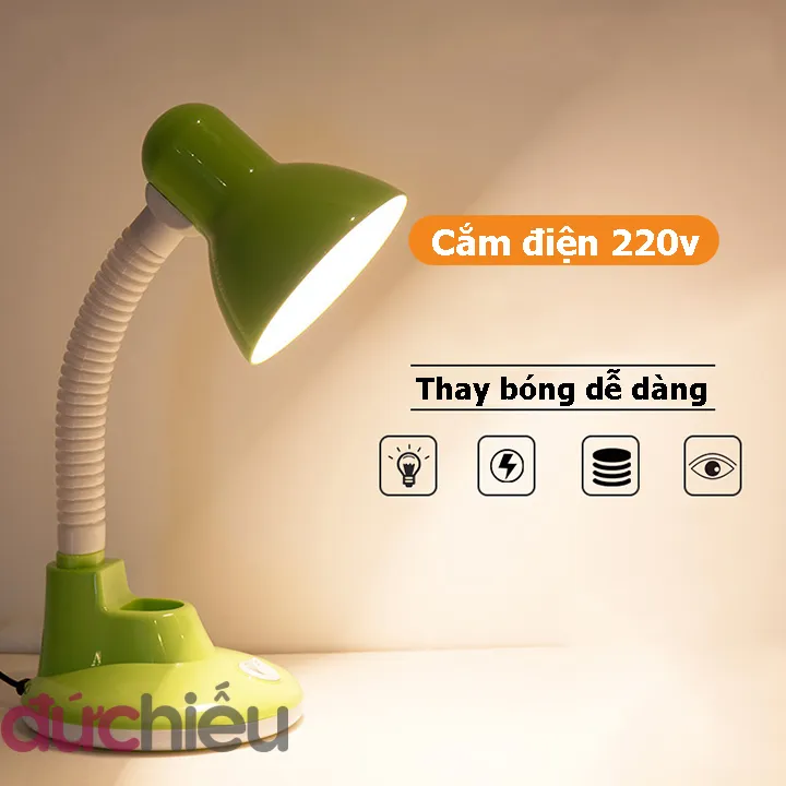 Đèn bàn học sinh xoay 360 độ cắm điện trực tiếp 220V – B202, đèn học để ...