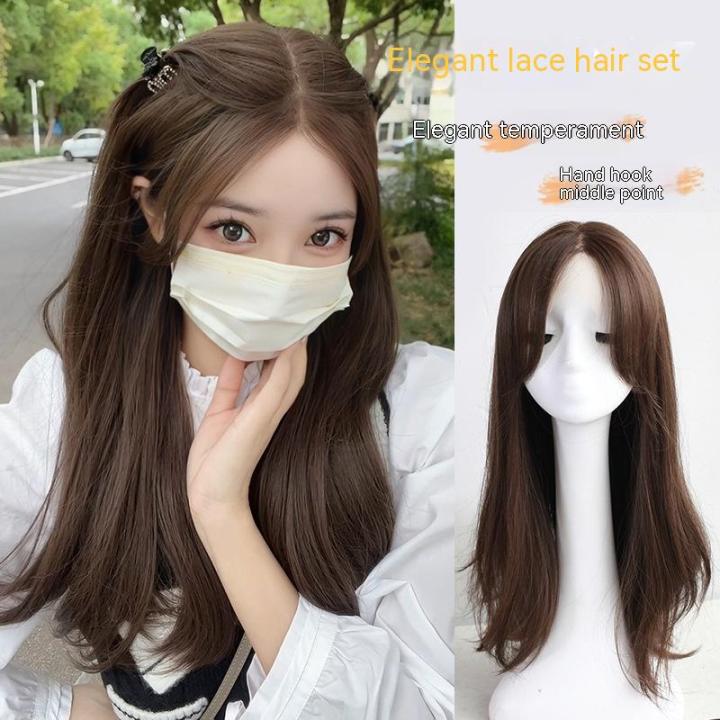 Tse [sweet Korean Style] Front Lace Center Split Micro Curly Hair