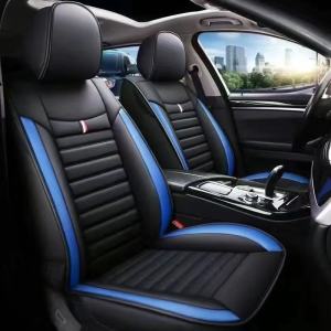 AUTOP Universal Leather Car Seat Cover Full Set Seat Protector Cushion Kusyen Kereta Black Blue Red Fits for Saga Bezza Viva Wira Waja Persona HRV City Civic Car Accessories