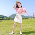 New Teen Girl Clothing Sets Short Sleeve T-shirt +Shorts  Suit Summer Clothes Cotton 3 To 4 To 5 To 6 To 7 To 8 To 9 To 10 To 11 To 12 To 13 Year Old 2023 Tops Blouses T Shirt for Teens Terno Sale. 