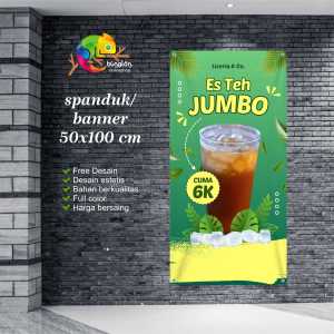 Cetak Spanduk Banner Es Teh Jumbo Hijau