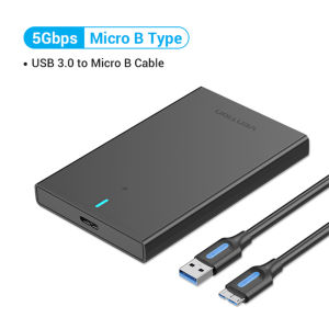 Vention HDD Casing 2.5 SATA Hard Disk Cartridge USB 3.0 Adaptor Hard Drive Disk Casing 2.5 Inch SSD & HDD with Thickness Support Max 6TB with UASP TRIM Dual Protocols