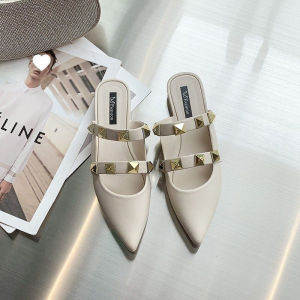 SHOES BY TIRA flat stud doff/sandal wanita import/sandal flat bahan karet lentur