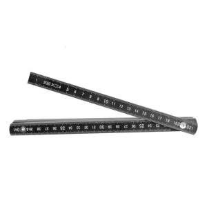 Sturdy 2m Folding Ruler With Metal Rivets Portable Measuring Stick For Accurate Measurement And Easy Storage In Black