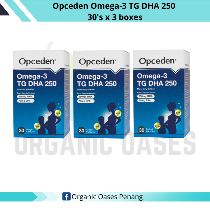 Opceden Omega3 TG DHA 250 30's x 500mg (Buy 2 Free 1) EXP 12/2025