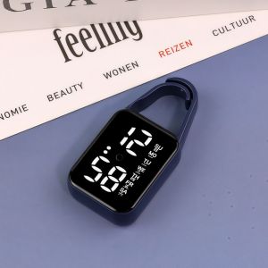 ZENO Đèn LED Đồng hồ treo điện tử Di động Màn hình kỹ thuật số Đồng hồ bỏ túi phát sáng Sáng tạo Phong cách túi xách Đồng hồ bỏ túi Phụ kiện thời trang