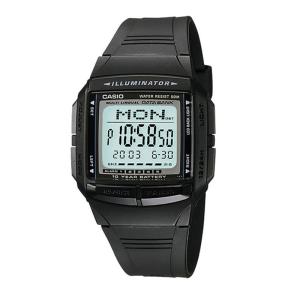 CASIO ORIGINAL - CASIO DB-36-1AV - MEN - Hitam - Rubber - Jam dunia JD18ST # Jam Tangan Pria Cowok Anti Air Digital Analog + CASIO DB 36 1A DB-36 36 DB36 DB-36-1A $ WR5 STR SD7 HT7