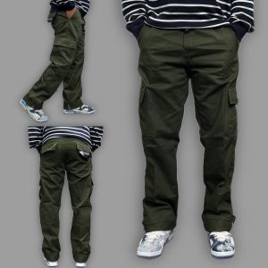 Celana Cargo Panjang Pria Green Army Premium