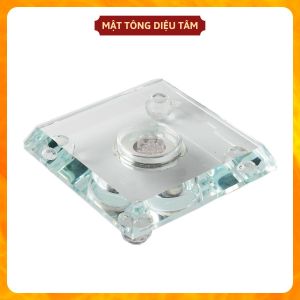 Đế đèn led pha lê đổi 7 màu làm sáng tượng trang trí.