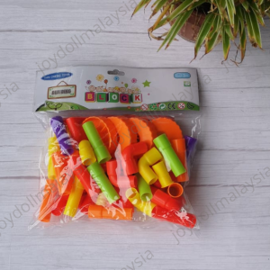 [ READY STOCK ] Puzzle Blocks Plastic House Building Blocks Jigsaw Alphabet Number Puzzle Mushroom Nail Board Puzzle