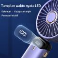 Epic Finds Kipas Angin Portable Mini USB 17000mAh Lipat / LED Display Portable Handheld Fan 5-Speed Wind Leher Kipas Dengan Aromaterapi Untuk Kantor Sekolah Olahraga Luar Ruangan. 