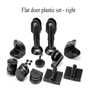 1 Set Nylon Black Toilet Partition Kit Public Bathroom Toilet Partition Accessories