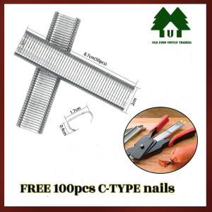 Practical Tool Hog Ring Pliers Manual C Type l Plier Tool with free C-type Clips Hog Ring