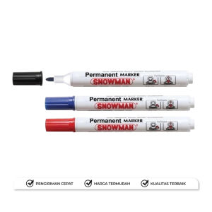 [1 Pcs] Spidol Snowman Permanent Marker AG-12  / Spidol Tidak Bisa Hapus Permanen