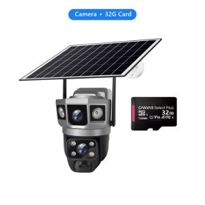 Dual lens 4G Solar CCTV Camera 12MP 6K Auto Tracking Outdoor WIFI PIR Security Surveillance PTZ Camera