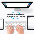 GOOJODOQ Bluetooth Wireless Keyboard 2021 3 pcs Bluetooth 5.0 and 2.4G Connect 4 Devices Same Time For Macbook Laptop iPhone iPad Android. 