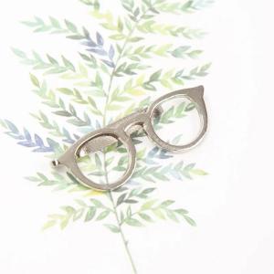 Black Casual Tie Clip Personality Glasses Shape Metal Necktie Clasp Men Glasses Commercial Necktie Pin Suit Accessories Gift