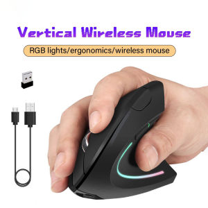 【SG】 2.4G Wireless Mouse Vertical Mouse Ergonomic Optical Mouse Bluetooth  Suitable for office Use And Wrist Protection