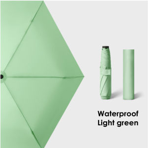 120G Ultralight Sun Umbrella Portable Anti UV Travel Folding Umbrella Rain Women Simple Light Parasol 6 Ribs